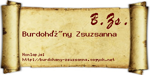Burdohány Zsuzsanna névjegykártya